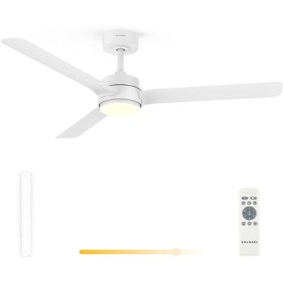 Grunkel Ventilador de Techo con luz LED 18W y aspas de plastico modo verano/invierno- Mando a distancia. 6 velocidades. Temporizador 8h 30W (133cm) Grunkel Ventilador de Techo con luz LED 18W y aspas de plastico modo verano/invierno- Mando a distancia. 6 velocidades. Temporizador 8h 30W (133cm)