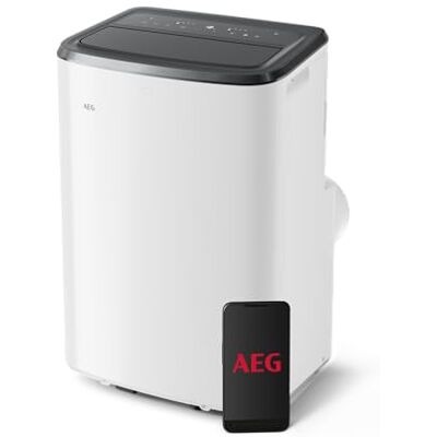AEG AXP26U339CW Aire Acondicionado Portátil Función Frío, Deshumidificador y Ventilador, Bluetooth, Wi-Fi, Temporizador 24 horas, Refrigeración rápida, Control remoto APP, Clase A, Blanco AEG AXP26U339CW Aire Acondicionado Portátil Función Frío, Deshumidificador y Ventilador, Bluetooth, Wi-Fi, Temporizador 24 horas, Refrigeración rápida, Control remoto APP, Clase A, Blanco