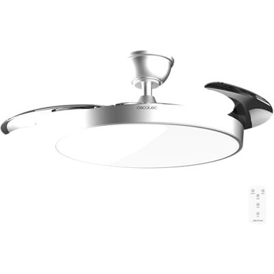 Cecotec Ventilador de Techo con Luz con Aspas Retráctiles EnergySilence Aero 300 Air Invisible Silver. 30W, Motor DC, Mando a Distancia, 6 Velocidades, Temporizador 4h, Función Winter-Summer Cecotec Ventilador de Techo con Luz con Aspas Retráctiles EnergySilence Aero 300 Air Invisible Silver. 30W, Motor DC, Mando a Distancia, 6 Velocidades, Temporizador 4h, Función Winter-Summer