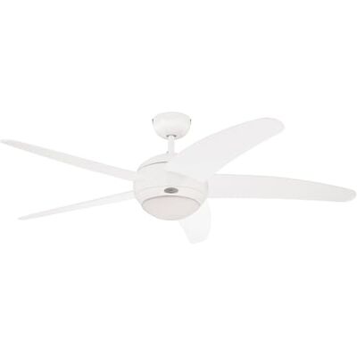 Westinghouse Bendan Ventilador de Techo R7S, 80 W, Acabado Aspas Blancas Westinghouse Bendan Ventilador de Techo R7S, 80 W, Acabado Aspas Blancas
