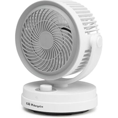 Orbegozo Ventilador de sobremesa 15 cm 40W 3 velocidades oscilación horizontal automática cabezal inclinable 90° silencioso pies antideslizantes diseño compacto gran caudal de aire Orbegozo Ventilador de sobremesa 15 cm 40W 3 velocidades oscilación horizontal automática cabezal inclinable 90° silencioso pies antideslizantes diseño compacto gran caudal de aire
