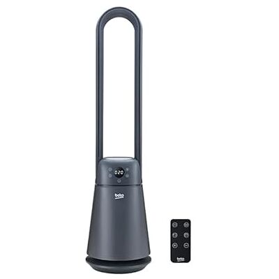 Beko EBA5000B Ventilador sin aspas, 37 W, 20 velocidades, pantalla LED, temporizador 8h, mando a distancia, negro Beko EBA5000B Ventilador sin aspas, 37 W, 20 velocidades, pantalla LED, temporizador 8h, mando a distancia, negro