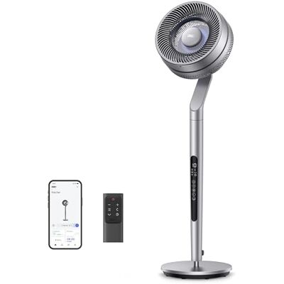 Dreo Ventilador de pedestal con control inteligente, altura de 102 a 112 cm, oscilante, de 120°+85°, flujo de aire de 30.48 m, 10 velocidades, 6 modos, temporizador de 12 horas, 23 db, Wi-Fi/voz Dreo Ventilador de pedestal con control inteligente, altura de 102 a 112 cm, oscilante, de 120°+85°, flujo de aire de 30.48 m, 10 velocidades, 6 modos, temporizador de 12 horas, 23 db, Wi-Fi/voz