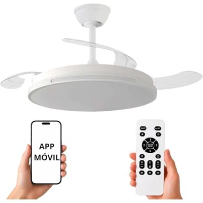 NARVI Ventilador de Techo con Luz LED Regulable,45W, Motor DC 30W,Silencioso de Bajo Consumo, Lámpara Ventilador con Mando a Distancia y APP, 3 Aspas Retráctiles, AUSTRALIA NARVI Ventilador de Techo con Luz LED Regulable,45W, Motor DC 30W,Silencioso de Bajo Consumo, Lámpara Ventilador con Mando a Distancia y APP, 3 Aspas Retráctiles, AUSTRALIA