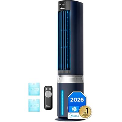 Midea Climatizador Evaporativo Portátil 3 en 1 Capacidad 7L y Mando a Distancia Ventilador de Agua, Enfriador de Aire, Humidificador, 6 Velocidades, 5 Modos, Temporizador 12H, Oscilación 85º, con IA Midea Climatizador Evaporativo Portátil 3 en 1 Capacidad 7L y Mando a Distancia Ventilador de Agua, Enfriador de Aire, Humidificador, 6 Velocidades, 5 Modos, Temporizador 12H, Oscilación 85º, con IA