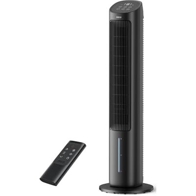 DREO Ventilador de torre con refrigeración silenciosa, ventilador con refrigeración por agua, enfriador de aire de 102 cm, enfriador evaporativo con función de giro de 80°, 3 modos, 4 velocidades DREO Ventilador de torre con refrigeración silenciosa, ventilador con refrigeración por agua, enfriador de aire de 102 cm, enfriador evaporativo con función de giro de 80°, 3 modos, 4 velocidades