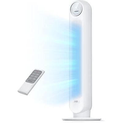 Dreo 20dB ventilador de pie silencioso, ventiladores de torre con velocidad de 7,6 m/s, 4 velocidades, rotación de 90°, temporizador de 8 horas, pantalla LED y mando a distancia incluido.blanco Dreo 20dB ventilador de pie silencioso, ventiladores de torre con velocidad de 7,6 m/s, 4 velocidades, rotación de 90°, temporizador de 8 horas, pantalla LED y mando a distancia incluido.blanco
