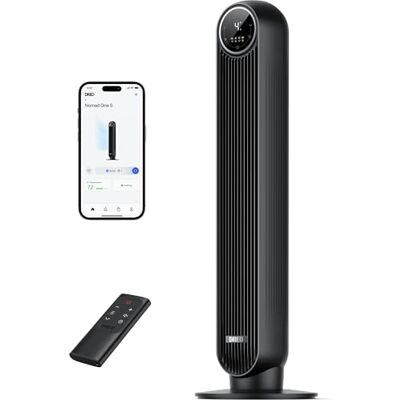 Dreo ventilador de pie silencioso, ventilador de torre con velocidad de 7,6 m/s, 4 velocidades, rotación de 90°, temporizador de 8 horas, pantalla LED y mando a distancia incluido. negro. Alexa Dreo ventilador de pie silencioso, ventilador de torre con velocidad de 7,6 m/s, 4 velocidades, rotación de 90°, temporizador de 8 horas, pantalla LED y mando a distancia incluido. negro. Alexa