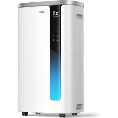 DREO Deshumidificador inteligente para dormitorio, baño y sótano hasta 55 ㎡ Deshumidificador silencioso de 41 dB. 30 L/24 h, control automático de humedad, 3 velocidades de ventilador, temporizador DREO Deshumidificador inteligente para dormitorio, baño y sótano hasta 55 ㎡ Deshumidificador silencioso de 41 dB. 30 L/24 h, control automático de humedad, 3 velocidades de ventilador, temporizador