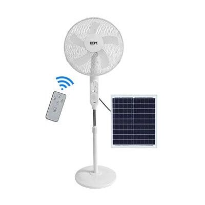Ventilador de pie solar EDM - 40cm, 3 velocidades, mando Ventilador de pie solar EDM - 40cm, 3 velocidades, mando