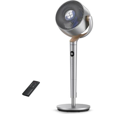 Dreo Ventilador de Pie Silencioso con Control Remoto Alcance de 24 m, 23dB, Volumen de Aire de 1200 m³/h, 3 Modos, 8 Velocidades, Temporizador y oscilación omnidireccional de 120° + 120° Dreo Ventilador de Pie Silencioso con Control Remoto Alcance de 24 m, 23dB, Volumen de Aire de 1200 m³/h, 3 Modos, 8 Velocidades, Temporizador y oscilación omnidireccional de 120° + 120°