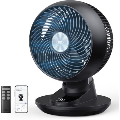 Dreo Ventilador de Mesa 3D para Dormitorio, Aire Potente 8.8 m/s, Ultra Silencioso 22 dB, Oscilación 90°, Control por App y Voz, 9 Velocidades, Temporizador 8/12 h, Ideal para Hogar y Oficina Dreo Ventilador de Mesa 3D para Dormitorio, Aire Potente 8.8 m/s, Ultra Silencioso 22 dB, Oscilación 90°, Control por App y Voz, 9 Velocidades, Temporizador 8/12 h, Ideal para Hogar y Oficina
