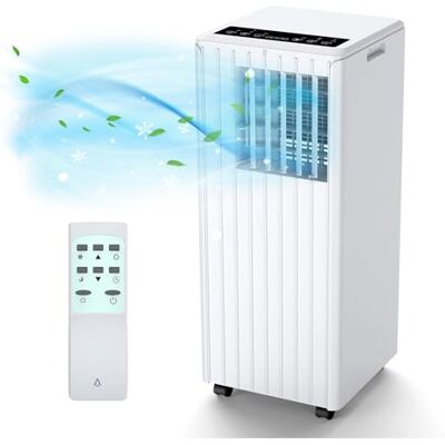GarveeHome Climatizador móvil 9000 BTU, función de ventilación y deshumidificación, con ventilador de 2 niveles, temporizador de 24 horas y mando a distancia GarveeHome Climatizador móvil 9000 BTU, función de ventilación y deshumidificación, con ventilador de 2 niveles, temporizador de 24 horas y mando a distancia