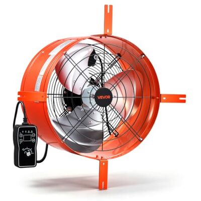 VEVOR Extractor de Aire para Ático 2940 CFM, Ventilador de Ático 40,6 cm para Garajes, Almacenes y Talleres, Termostato Ajustable, Acero Q235A, Cable de Alimentación de 2 m, Cable de Control de 1 m VEVOR Extractor de Aire para Ático 2940 CFM, Ventilador de Ático 40,6 cm para Garajes, Almacenes y Talleres, Termostato Ajustable, Acero Q235A, Cable de Alimentación de 2 m, Cable de Control de 1 m
