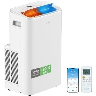 Comfee Pingüino Aire Acondicionado Portátil Frío y Calor 3000 Frigorías / 12000 BTU Climatizador Silencioso con Bomba Calor Air Conditioner 4 en 1 con App, Mando a Distancia, y Kit de Ventana Comfee Pingüino Aire Acondicionado Portátil Frío y Calor 3000 Frigorías / 12000 BTU Climatizador Silencioso con Bomba Calor Air Conditioner 4 en 1 con App, Mando a Distancia, y Kit de Ventana