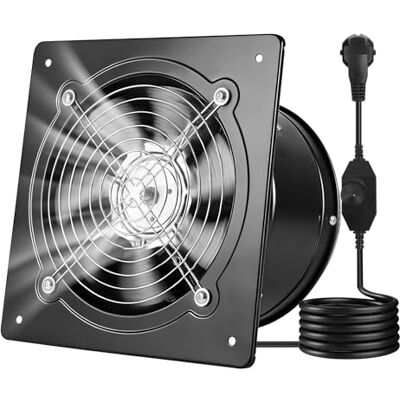 VEVOR Ventilador Extractor de 48 W 980 m³/h, Extractor de Aire de 203 mm, con Control de Velocidad y Válvula Antirretorno, Montaje para Pared, Ventilación para Cocina Baño Garaje Sótano Ático Taller VEVOR Ventilador Extractor de 48 W 980 m³/h, Extractor de Aire de 203 mm, con Control de Velocidad y Válvula Antirretorno, Montaje para Pared, Ventilación para Cocina Baño Garaje Sótano Ático Taller