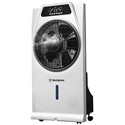 Westinghouse Cascata Ventilador de pie con función humidificadora del aire, 53 W, color blanco Westinghouse Cascata Ventilador de pie con función humidificadora del aire, 53 W, color blanco