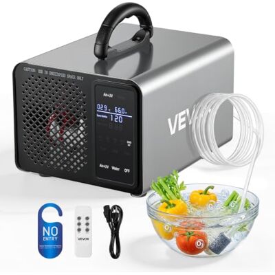 VEVOR Generador de Ozono 36000 mg/h con Control Remoto y Pantalla Táctil, Doble Modo, Máquina de Ozono con Doble Manguera, Difusores de Corindón, Cobertura hasta 300 m², para Oficina Hogar Cocina VEVOR Generador de Ozono 36000 mg/h con Control Remoto y Pantalla Táctil, Doble Modo, Máquina de Ozono con Doble Manguera, Difusores de Corindón, Cobertura hasta 300 m², para Oficina Hogar Cocina