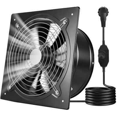 VEVOR Ventilador Extractor de 70 W 2647 m³/h, Extractor de Aire de 305 mm, con Interruptor de Velocidad Válvula contra Retorno, Montaje para Pared, Ventilación para Ático Taller Sótano Garaje Cocina VEVOR Ventilador Extractor de 70 W 2647 m³/h, Extractor de Aire de 305 mm, con Interruptor de Velocidad Válvula contra Retorno, Montaje para Pared, Ventilación para Ático Taller Sótano Garaje Cocina