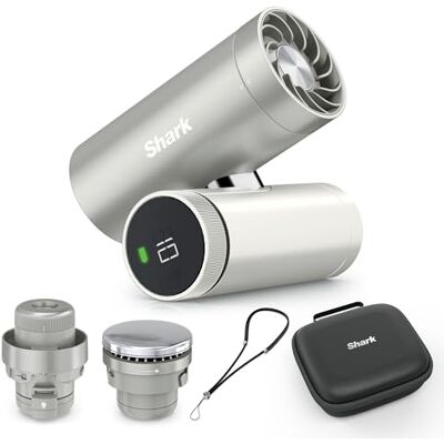 Shark ChillPill Ventilador de alta velocidad de uso personal 3 en 1, sistema de niebla ultrafina e InstaChill, incluye 3 accesorios de refrigeración, diseño apto para viajar, Blanco nube FA021EU Shark ChillPill Ventilador de alta velocidad de uso personal 3 en 1, sistema de niebla ultrafina e InstaChill, incluye 3 accesorios de refrigeración, diseño apto para viajar, Blanco nube FA021EU