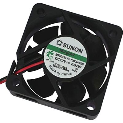 Sunon Ventilador 12 V DC 0,87 W 50 x 50 x 15 mm 28,9 m³/h 6100U/Min 28,9 m³/h MF50151V11000UA99 Sunon Ventilador 12 V DC 0,87 W 50 x 50 x 15 mm 28,9 m³/h 6100U/Min 28,9 m³/h MF50151V11000UA99