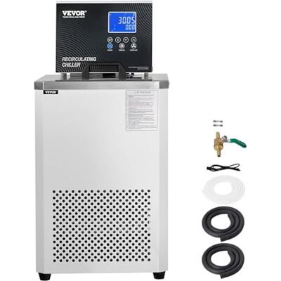 VEVOR Enfriador de Laboratorio 6L de Acero Inoxidable Bomba de Circulación de Enfriamiento de Laboratorio -5~100°C Pantalla LCD Enfriado por Agua de Circulación para Biotecnología, Análisis Químicos VEVOR Enfriador de Laboratorio 6L de Acero Inoxidable Bomba de Circulación de Enfriamiento de Laboratorio -5~100°C Pantalla LCD Enfriado por Agua de Circulación para Biotecnología, Análisis Químicos