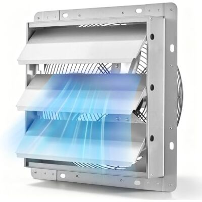 VEVOR Ventilador Extractor Aire Persiana 34W 1400 RPM, Flujo Aire 6,5 m/s Carcasa de Acero, Ventilador Industrial de Pared con Cable Precableado para Garaje, Taller, Ático y Cobertizo VEVOR Ventilador Extractor Aire Persiana 34W 1400 RPM, Flujo Aire 6,5 m/s Carcasa de Acero, Ventilador Industrial de Pared con Cable Precableado para Garaje, Taller, Ático y Cobertizo