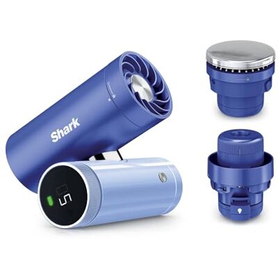 Shark ChillPill, Ventilador de Alta Velocidad 3en1, Azul Ahumado Sistema de Niebla Ultrafina e InstaChill, Incluye 3 Accesorios de Refrigeración, Diseño Apto para Viajar Shark ChillPill, Ventilador de Alta Velocidad 3en1, Azul Ahumado Sistema de Niebla Ultrafina e InstaChill, Incluye 3 Accesorios de Refrigeración, Diseño Apto para Viajar