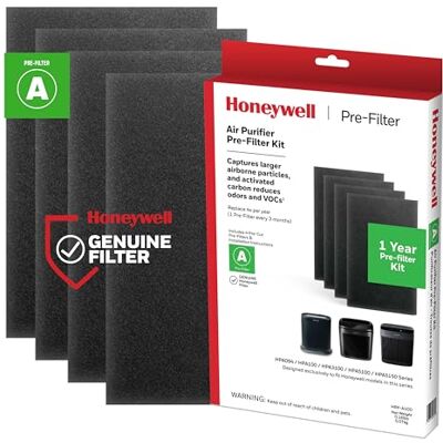 Filtro previo para purificador Honeywell HRF-A100 - Pack de 4 - Aire de alérgenos Filtro previo para purificador Honeywell HRF-A100 - Pack de 4 - Aire de alérgenos