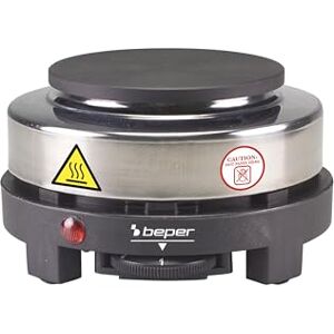BEPER Placa caliente eléctrica, Hiero Fundido 500W, 5 Niveles de cocción, Protección contra sobrecalentamiento, Ideal para campistas, segundas residencias, camping, vacaciones o picnic BEPER Placa caliente eléctrica, Hiero Fundido 500W, 5 Niveles de cocción, Protección contra sobrecalentamiento, Ideal para campistas, segundas residencias, camping, vacaciones o picnic