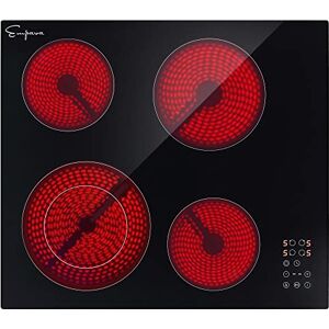Empava Cocina radiante eléctrica de 6400 W con temporizador de 1 a 99 minutos y 9 niveles de calefacción, superficie de vidrio lisa en color negro Empava Cocina radiante eléctrica de 6400 W con temporizador de 1 a 99 minutos y 9 niveles de calefacción, superficie de vidrio lisa en color negro