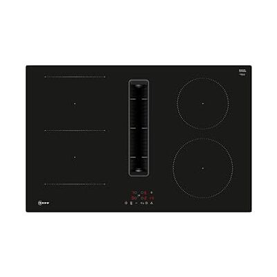 NEFF Placa de inducción con extractor integrado N50, vitrocerámica flexible con extractor de humos, 80 cm de ancho, control táctil, inducción Combi, color negro NEFF Placa de inducción con extractor integrado N50, vitrocerámica flexible con extractor de humos, 80 cm de ancho, control táctil, inducción Combi, color negro