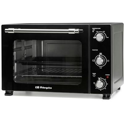 Orbegozo HO 393 Horno Eléctrico de Sobremesa 1800W Capacidad 39L Temperatura Regulable Luz Interior Temporizador 60 min Doble Cristal Resistencias Acero Inoxidable Bandeja y Parrilla Orbegozo HO 393 Horno Eléctrico de Sobremesa 1800W Capacidad 39L Temperatura Regulable Luz Interior Temporizador 60 min Doble Cristal Resistencias Acero Inoxidable Bandeja y Parrilla