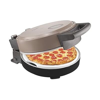 Bestron Horno de pizza, para pizzas crujientes en 5-10 minutos, horno de pizza eléctrico con una temperatura de 320 °C, incluyendo piedra refractaria y 2 grandes espátulas de madera, color: Beige Bestron Horno de pizza, para pizzas crujientes en 5-10 minutos, horno de pizza eléctrico con una temperatura de 320 °C, incluyendo piedra refractaria y 2 grandes espátulas de madera, color: Beige