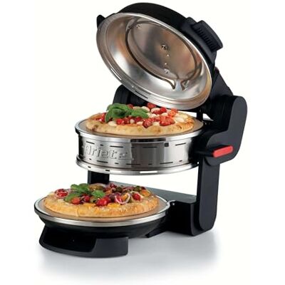 Ariete Horno de pizza doble 927, horno de pizza con 5 niveles de cocción, 2 placas refractarias antiadherentes, 2 cuchillas de madera incluidas, Max 400 °C, 2 termostatos, diámetro 32 Cm, 2300 W, Ariete Horno de pizza doble 927, horno de pizza con 5 niveles de cocción, 2 placas refractarias antiadherentes, 2 cuchillas de madera incluidas, Max 400 °C, 2 termostatos, diámetro 32 Cm, 2300 W,
