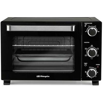 Orbegozo Horno Eléctrico de Convección 1500W Capacidad 28L Temperatura Regulable Luz Interior Temporizador 60 min Doble Cristal Resistencias Acero Inoxidable Bandeja y Parrilla Orbegozo Horno Eléctrico de Convección 1500W Capacidad 28L Temperatura Regulable Luz Interior Temporizador 60 min Doble Cristal Resistencias Acero Inoxidable Bandeja y Parrilla