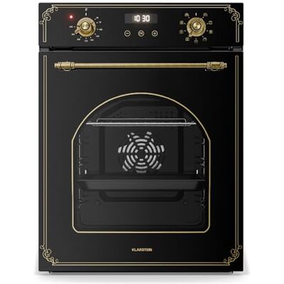 KLARSTEIN Elizabeth Slim Horno Eléctrico Empotrable – 45 cm, 49 L, 9 Funciones, Limpieza A Vapor, Temporizador Digital, Grill Ventilado, Cristal Negro, Clase Energética A KLARSTEIN Elizabeth Slim Horno Eléctrico Empotrable – 45 cm, 49 L, 9 Funciones, Limpieza A Vapor, Temporizador Digital, Grill Ventilado, Cristal Negro, Clase Energética A