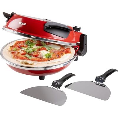 DOMO Horno de pizza "My Express Pizza" (1200 W), color rojo DOMO Horno de pizza "My Express Pizza" (1200 W), color rojo