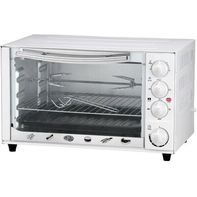 ADLER AD6001 Horno Eléctrico de Sobremesa Convección 35 litros, Acero Inoxidable, Asador de Pollos, 3 modos Calentamiento, Temporizador, Ajuste de Temperatura, Blanco, 1500W ADLER AD6001 Horno Eléctrico de Sobremesa Convección 35 litros, Acero Inoxidable, Asador de Pollos, 3 modos Calentamiento, Temporizador, Ajuste de Temperatura, Blanco, 1500W