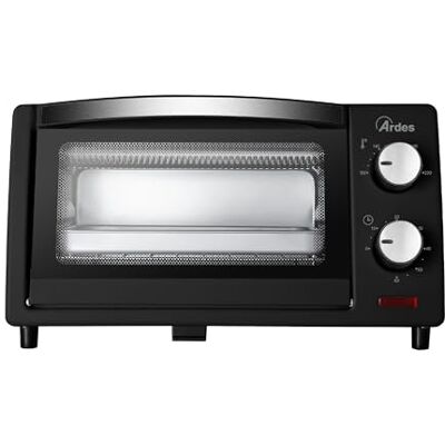 Ardes Horno Eléctrico Capacidad 10 Litros con Luz Interna Termostato Regulable y Temporizador con Doble Vidrio Apagado Automático Con Accesorios Ardes Horno Eléctrico Capacidad 10 Litros con Luz Interna Termostato Regulable y Temporizador con Doble Vidrio Apagado Automático Con Accesorios