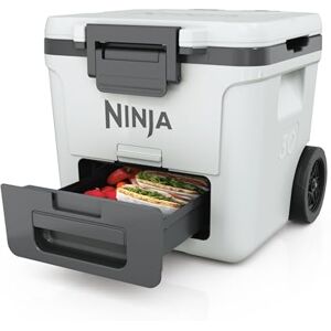 Ninja FrostVault Nevera portátil rígida, con Ruedas y cajón Dry Zone Integrado a Temperatura de frigorífico, Mantiene el Hielo Durante días, Capacidad para 48 latas, Blanco Nube, Ninja FrostVault Nevera portátil rígida, con Ruedas y cajón Dry Zone Integrado a Temperatura de frigorífico, Mantiene el Hielo Durante días, Capacidad para 48 latas, Blanco Nube,