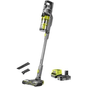 Ryobi One+ 18V Aspirador Escoba RSVS18-1C20G – 30 AW y 820 l/min, hasta 55 min de autonomía, Cepillo motorizado 24 cm, Filtro HEPA 12 – Incluye batería 2,0 Ah y Cargador (60 min) Ryobi One+ 18V Aspirador Escoba RSVS18-1C20G – 30 AW y 820 l/min, hasta 55 min de autonomía, Cepillo motorizado 24 cm, Filtro HEPA 12 – Incluye batería 2,0 Ah y Cargador (60 min)