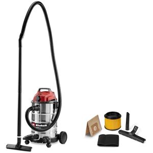 Einhell Aspirador en seco y húmedo TC-VC 3055 SA (900 W, 190 mbar, Toma automática, Recipiente de Acero Inoxidable 30 l, Ruedas y Rodillos, Incl. boquillas, filtros y Bolsa colectora de Suciedad) Einhell Aspirador en seco y húmedo TC-VC 3055 SA (900 W, 190 mbar, Toma automática, Recipiente de Acero Inoxidable 30 l, Ruedas y Rodillos, Incl. boquillas, filtros y Bolsa colectora de Suciedad)