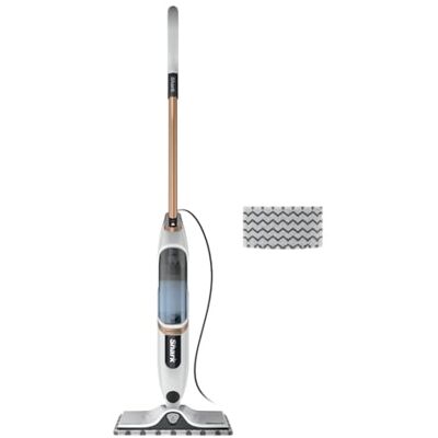 Shark SteamSpot con Steam Blaster para Suelos Duros, mopa de Vapor Ligera sin sustancias químicas, depósito de Agua extraíble, 2 bayetas atrapasuciedad Dirt Grip Lavables, Blanco y Cobre Shark SteamSpot con Steam Blaster para Suelos Duros, mopa de Vapor Ligera sin sustancias químicas, depósito de Agua extraíble, 2 bayetas atrapasuciedad Dirt Grip Lavables, Blanco y Cobre