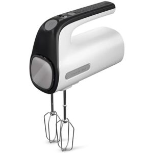 Taurus Batidora amasadora de repostería, 500W, 5 velocidades, función turbo, 2 tipos varillas: amasadoras y batidoras, varillas extraíbles, libre BPA, ergonómica, compacta, blanco/negro Taurus Batidora amasadora de repostería, 500W, 5 velocidades, función turbo, 2 tipos varillas: amasadoras y batidoras, varillas extraíbles, libre BPA, ergonómica, compacta, blanco/negro