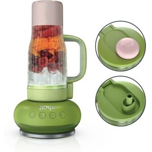 Ninja BlendBoss Batidora con vaso portátil, batidora individual con vaso extraíble, 3 preajustes automáticos, color chicle de sandía Ninja BlendBoss Batidora con vaso portátil, batidora individual con vaso extraíble, 3 preajustes automáticos, color chicle de sandía