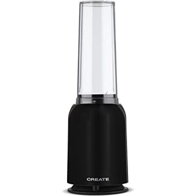 CREATE /MOI STUDIO/Batidora de vaso negro/Tritura y emulsiona, para smoothies y batidos, vaso 400 ml, individual, libre de BPA, portátil, cuchillas de acero inoxidable, 230W CREATE /MOI STUDIO/Batidora de vaso negro/Tritura y emulsiona, para smoothies y batidos, vaso 400 ml, individual, libre de BPA, portátil, cuchillas de acero inoxidable, 230W