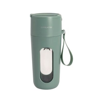 CREATE /MOI STUDIO MOVE/Batidora de vaso portátil recargable verde sage/licuado inalámbrico, 15 usos autonomía, USB-C, 10 cuchillas acero inoxidable, vaso 400 ml, 80W CREATE /MOI STUDIO MOVE/Batidora de vaso portátil recargable verde sage/licuado inalámbrico, 15 usos autonomía, USB-C, 10 cuchillas acero inoxidable, vaso 400 ml, 80W