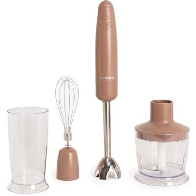 CREATE /FULLMIX RETRO/Batidora de mano moca/Bate, mezcla y monta, 6 velocidades, vaso medidor 600ml, libre de BPA, vaso para triturar 500 ml, 1000W CREATE /FULLMIX RETRO/Batidora de mano moca/Bate, mezcla y monta, 6 velocidades, vaso medidor 600ml, libre de BPA, vaso para triturar 500 ml, 1000W
