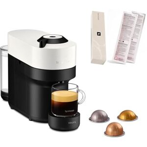 Nespresso Krups VERTUO Pop Cafetera de cápsulas, máquina de café expreso, 4 tamaños tazas, tecnología Centrifusion, 35% plástico reciclado, Incluye Kit Descalcificador, Color Blanco Nespresso Krups VERTUO Pop Cafetera de cápsulas, máquina de café expreso, 4 tamaños tazas, tecnología Centrifusion, 35% plástico reciclado, Incluye Kit Descalcificador, Color Blanco